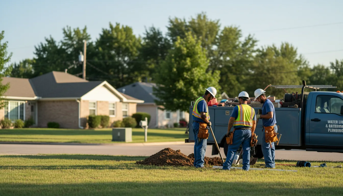 Residential water line and bathroom plumbing service in Gordo, AL